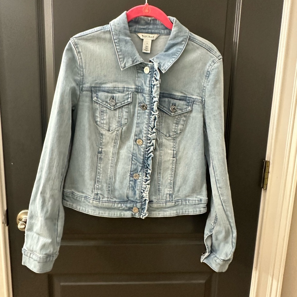 White House Black Market Light Blue Jean Jacket